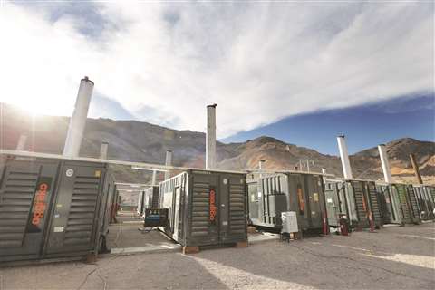 Aggreko generators in Salares Norte in Chile
