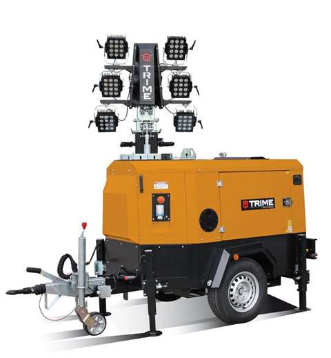 A Trime x-hybrid lighting tower