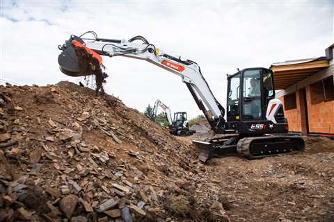 Bobcat E55z mini excavator