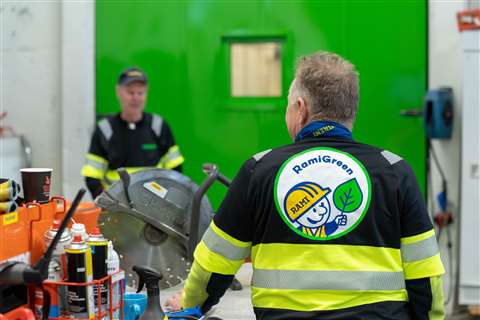 Staff at Ramirent Alnabru wear a distinctict green uniform