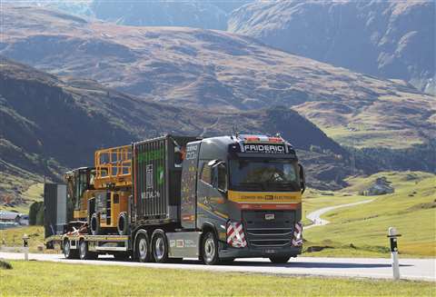 The 40 tonne electric truck being used for intra-network fleet transport.