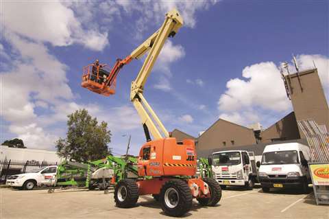 One of Kennard Hire’s fleet of boom lifts. The company will look into investment in larger boom lifts going forward.