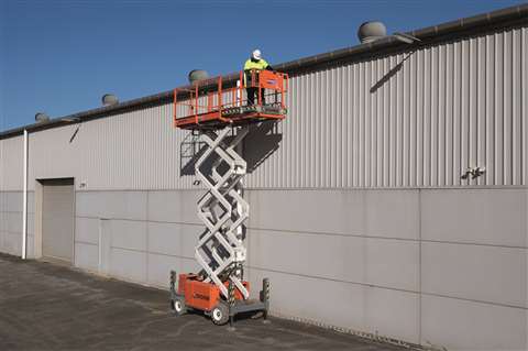 One of Kennards' rough terrain scissor lifts