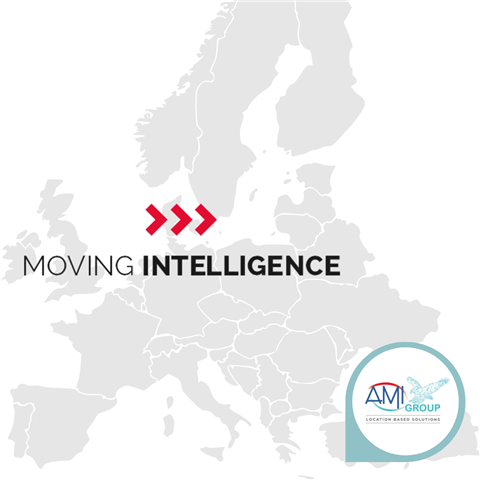 Moving Intelligence logo with Europe map in the background