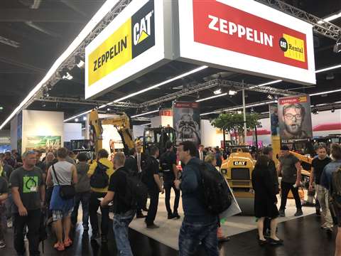 Zeppelin Rental stand at Bauma 2022