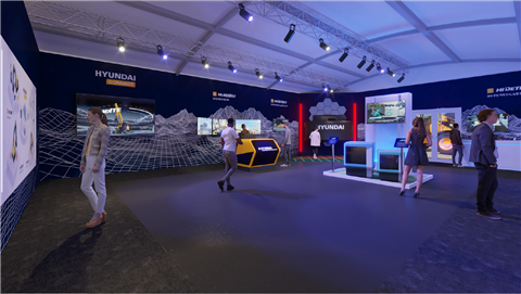 A render of Hyundai stand's Techzone