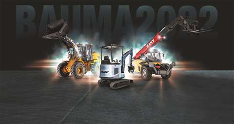 A promotional image for Bauma 2022.