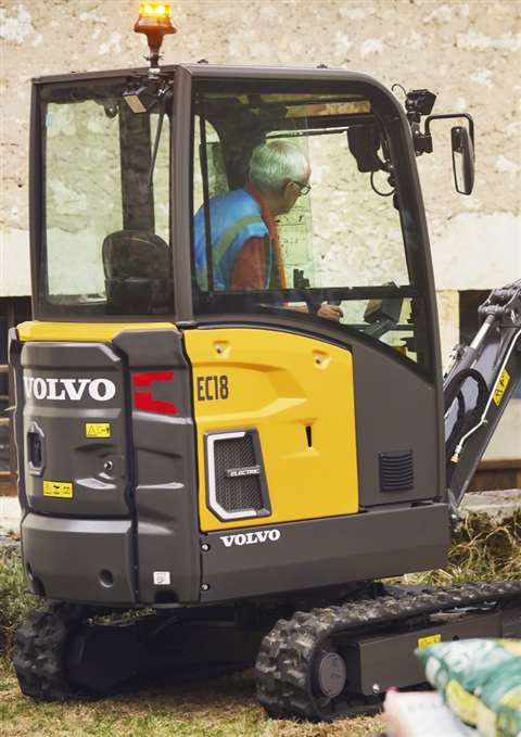 The EC18 Electric mini excavator