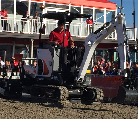 The Bobcat E19e mini excavator at Bauma 2022