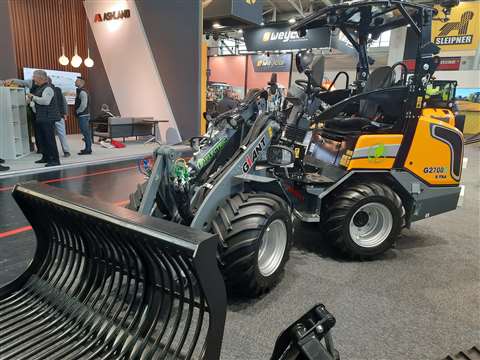 Tobroco-Giant's G2700E X-tra wheeled loader model on show in Munich. 