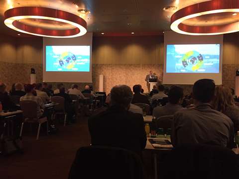 Kurt van stappen, Tractebel senior manager, speaking at WDS 2022 in Vienna.