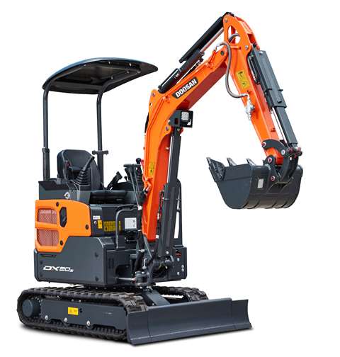 The Doosan DX20Z-7 mini excavator