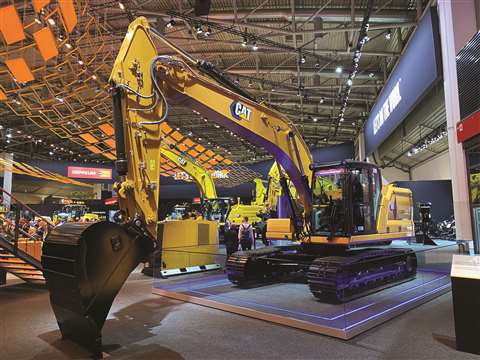 The Cat 320 excavator at Bauma 2022