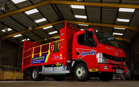 One Speedy's electric powered trucks