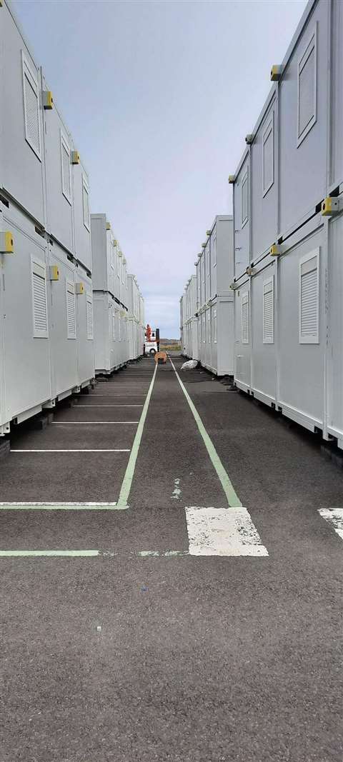 The Algeco site accommodation units onsite at Hartlepool Power Station in the UK