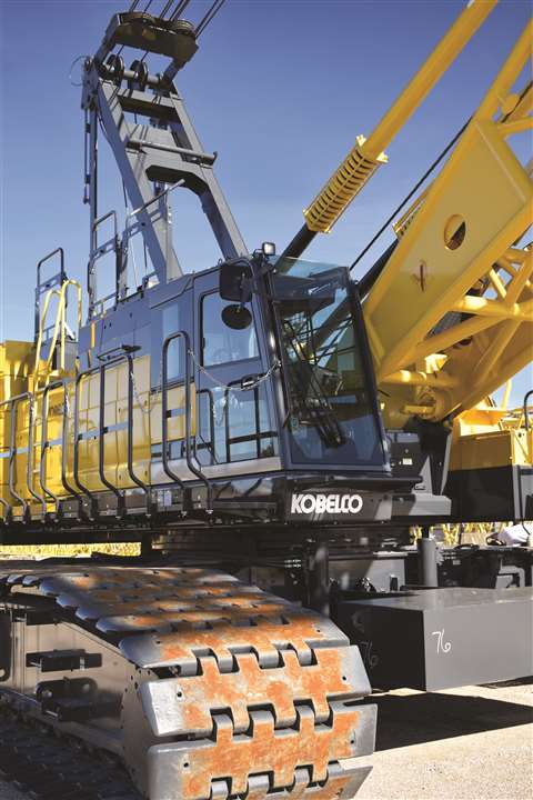 Kobelco has repowered seven of its lattice boom models with Isuzu engines instead of Hino