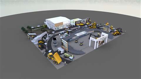 Digital plan of Volvo's ConExpo stand 
