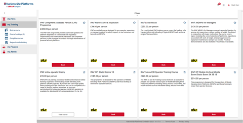 Screenshot of Nationwide Platforms telematics 