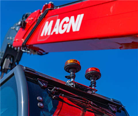 Close-up of Magni telehandler