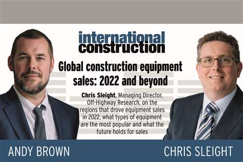 Left: Andy Brown, Editor of International Construction, right: Chris Sleight, Managing Director of Off-Highway Research