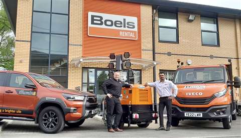 Neil Fenwick (left), managing director at Illumin8 and Asif Latief, managing director for Boels Rental UK.