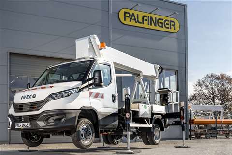 Electric truck mount launch from Palfinger