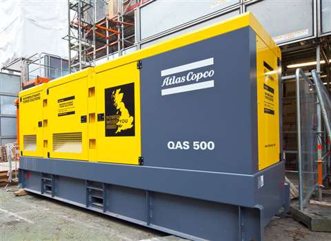 Mather and Stuart's fleet boasts over 1800 generators, including Atlas Copco's QAS 500