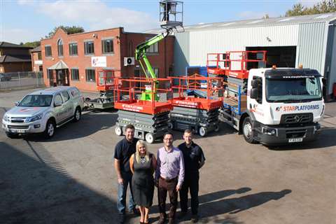 The Midland Star Platforms team, from the left: Andy Denston, service manager; Charlotte Lake, busin