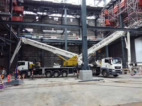 Bronto Skylift truckmounts on site