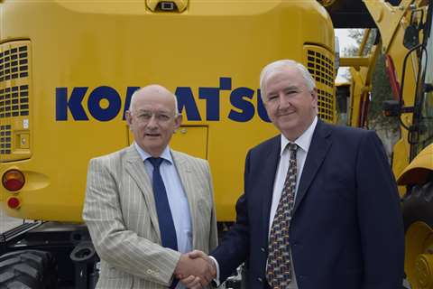 Ridgway Rentals Tim Jones & Mark Carrington of Marubeni-Komatsu agree order