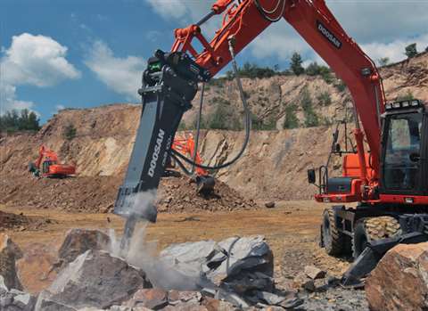 Doosan Construction Equipment now offers a range of five hydraulic breakers – the DXB100H, DXB130H, 