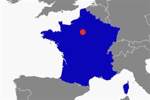 Paris on map