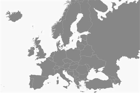 Europe map plain