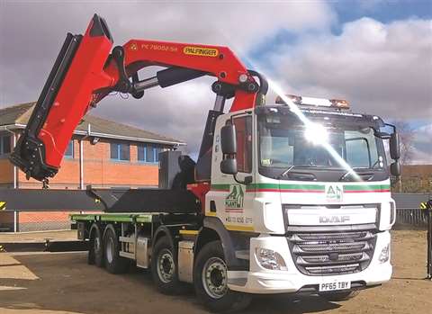 A-Plant's new transport fleet is capable of double stacking accommodation units on customer sites