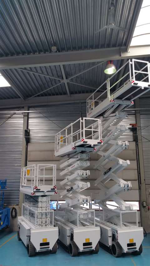 Holland Lift scissors delivered to Alfasi Equipment.