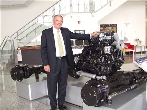 JCB's chief executive officer, John Patterson, at the company's Georgia facility. 