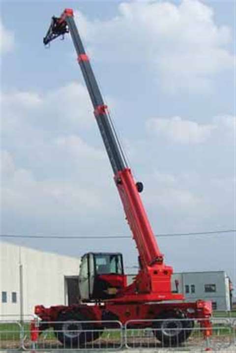 Faresin's Storm 18.45/15.45 telehandler, pictured here at the factory in Vicenza, Italy.