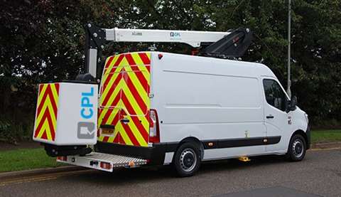 One of Access Hire Nationwide's new Renault Master K38P van mounted platforms from CPL