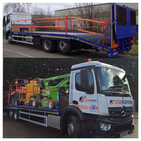 Star Platforms has taken delivery of a beavertail body mounted on a rigid truck chassis. 