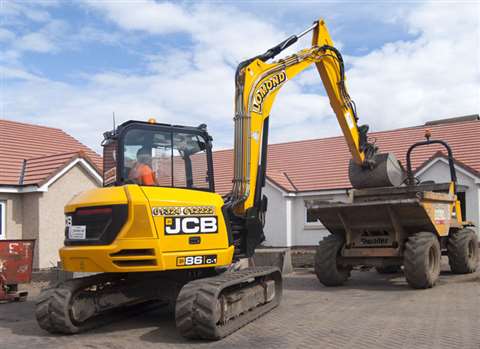 Lomond Plant Hire’s JCB 86C-1 midi excavators