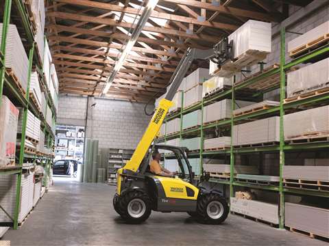 A Wacker Neuson TH412 at work in a warehouse